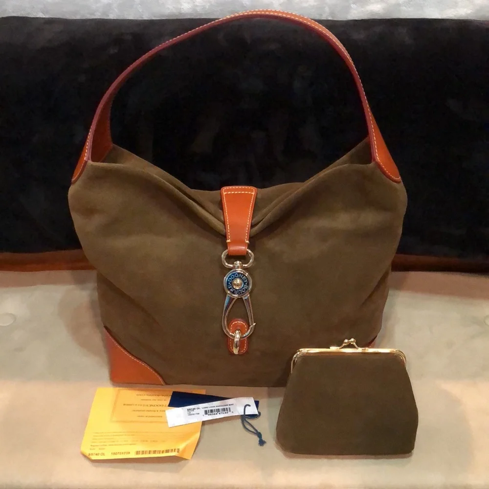 Dooney & Bourke Olive and Tan Hobo Bag Set - Picture 13 of 16
